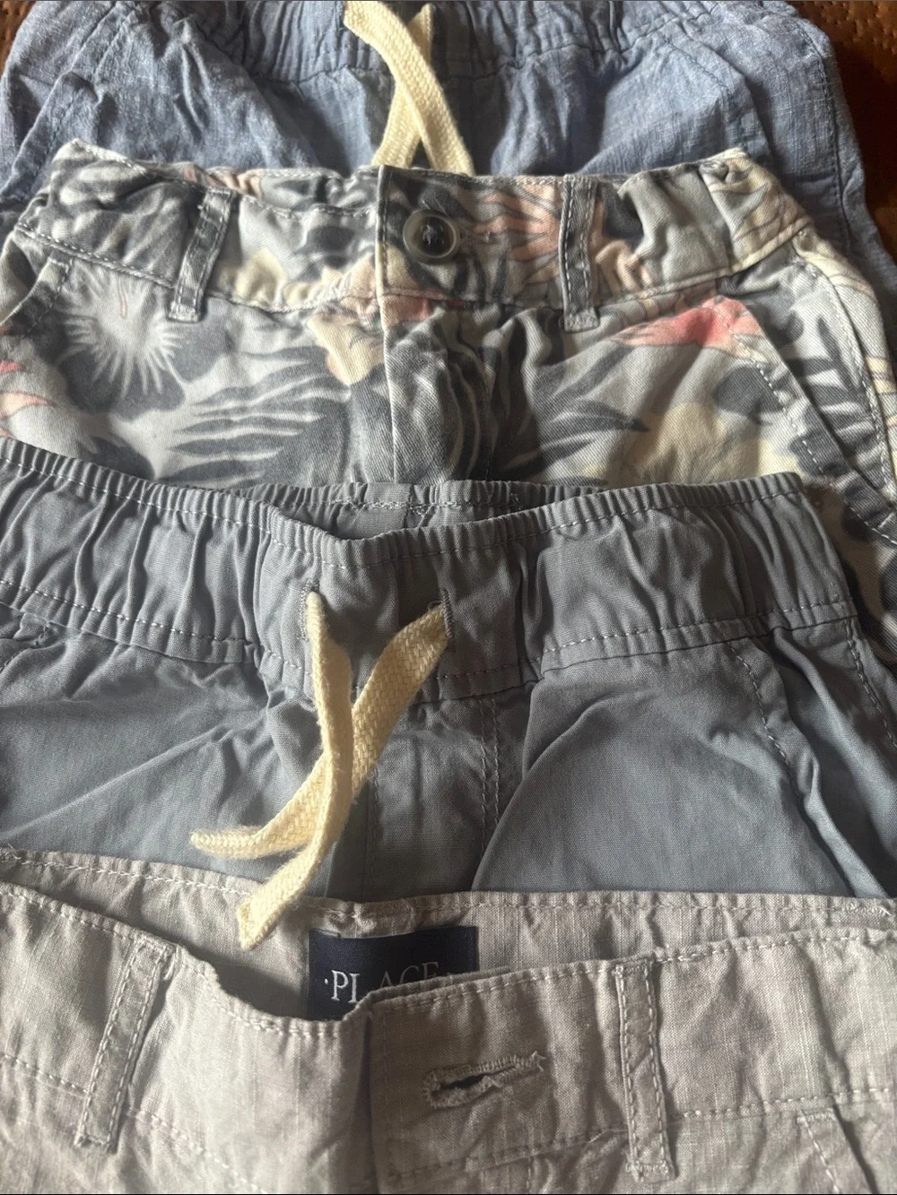 The Children's Place boys shorts - light blue and light gray boys size 5